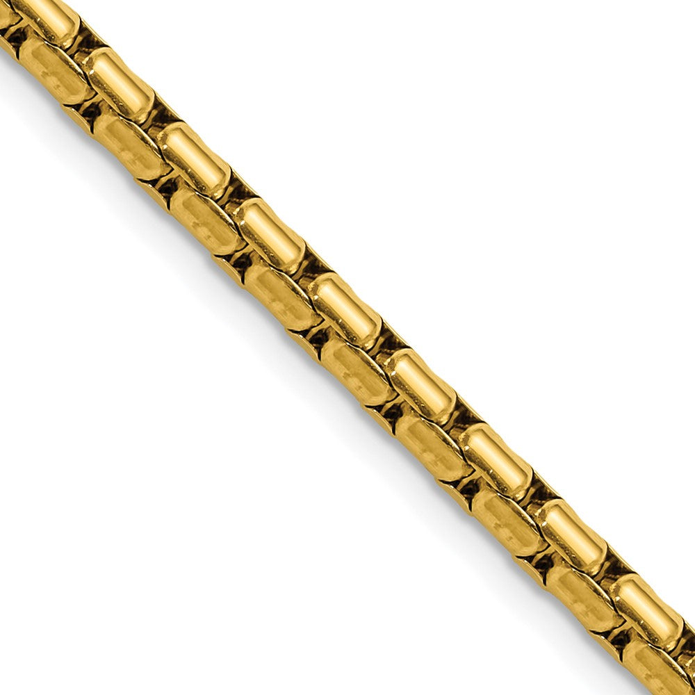 Chisel Stainless Steel Polished Yellow IP-plated 3.5mm 22 inch Elongated Round Box Chain