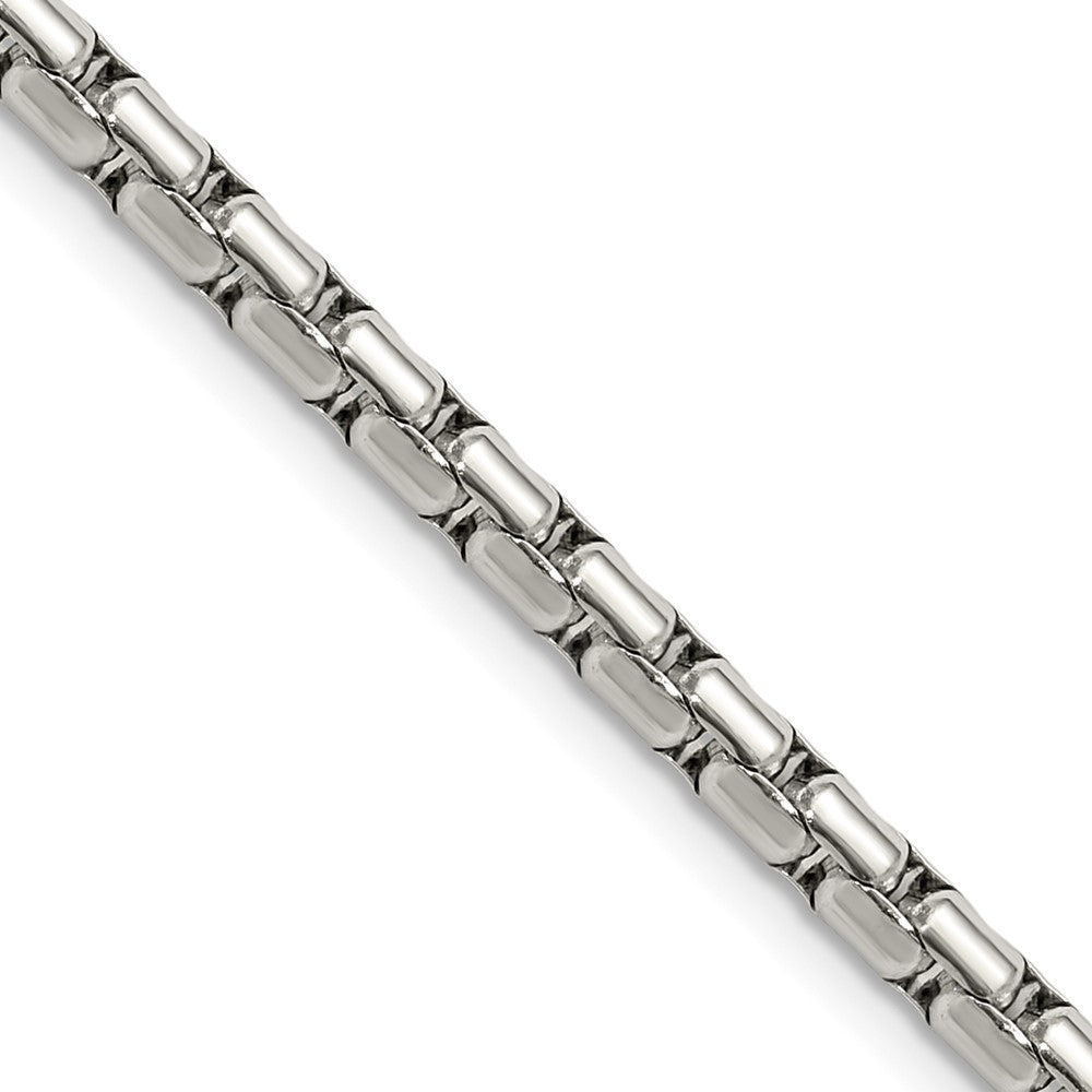 Chisel Stainless Steel Polished 3.5mm 18 inch Elongated Round Box Chain
