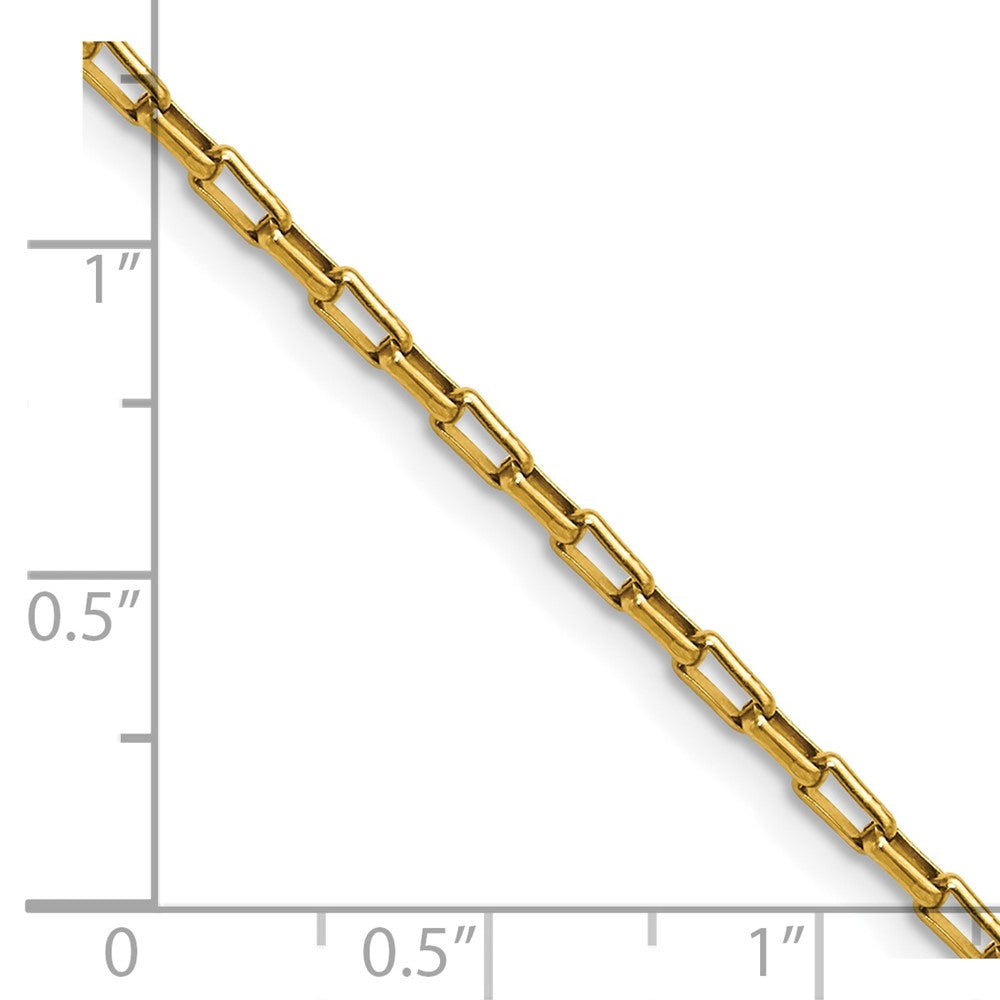Chisel Stainless Steel Polished Yellow IP-plated 2.2mm 24 inch Fancy Box/Paperclip Link Chain