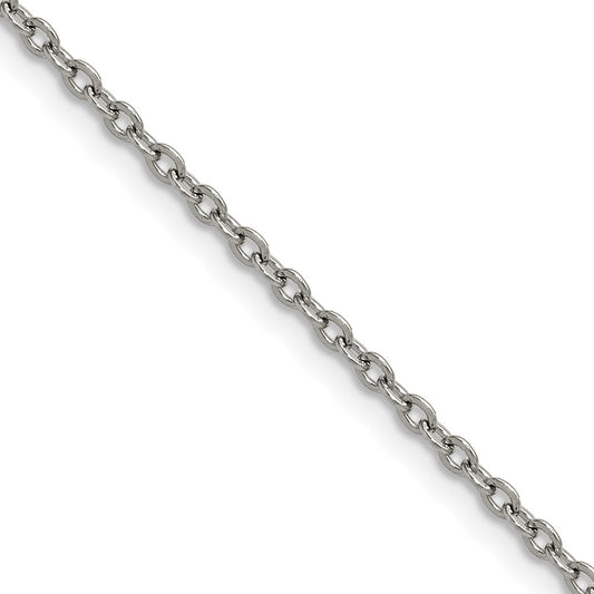 Chisel Stainless Steel Polished 1.9mm 16 inch Cable Chain
