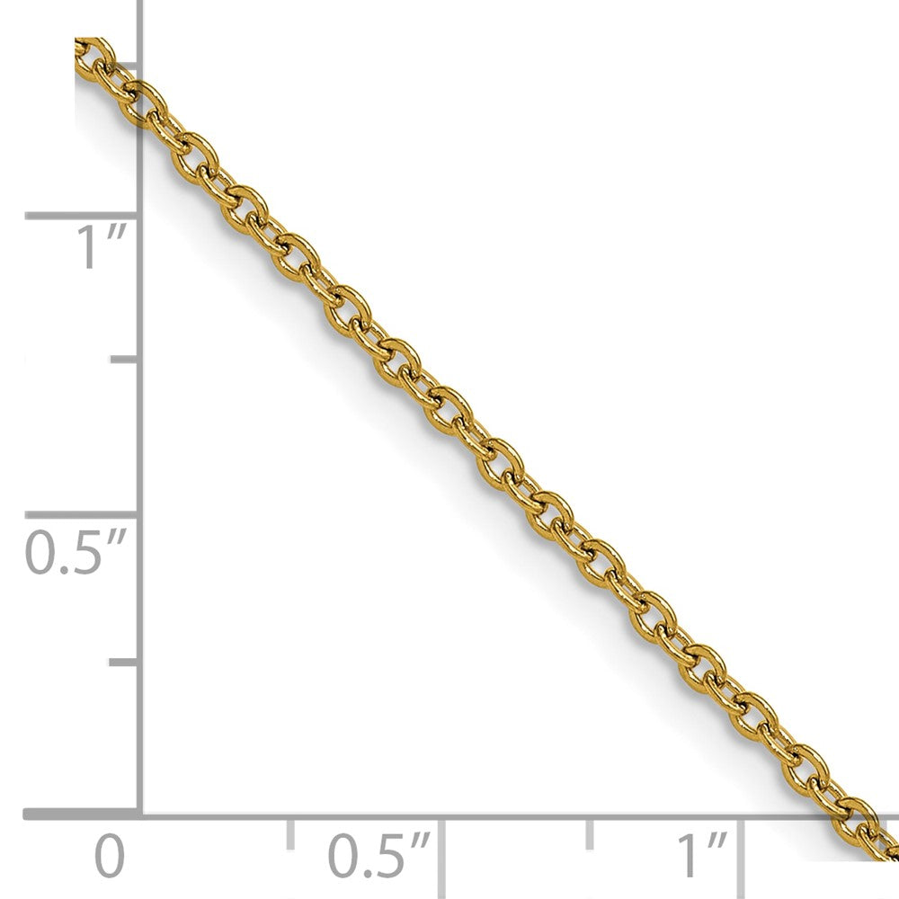 Chisel Stainless Steel Polished Yellow IP-plated 1.9mm 20 inch Cable Chain