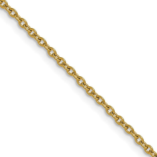 Chisel Stainless Steel Polished Yellow IP-plated 1.9mm 18 inch Cable Chain