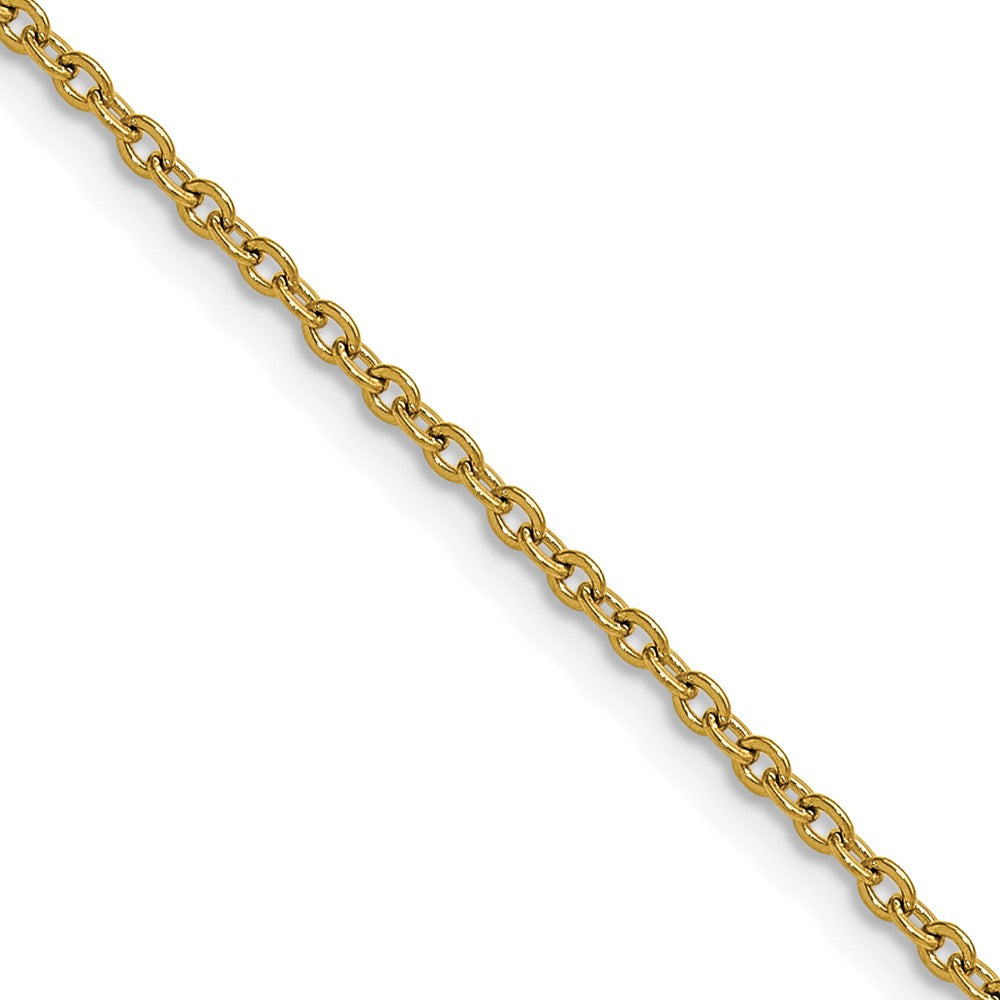 Chisel Stainless Steel Polished Yellow IP-plated 1.9mm 24 inch Cable Chain