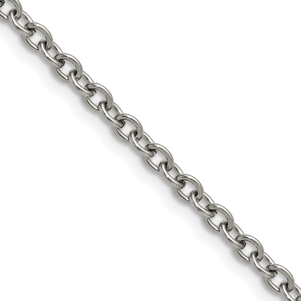 Chisel Stainless Steel Polished 3mm 18 inch Cable Chain