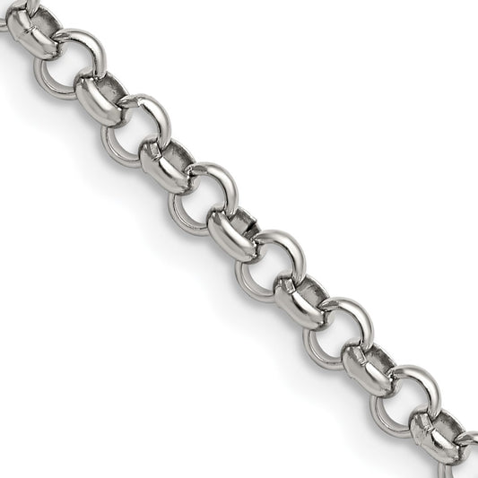 Chisel Stainless Steel Polished 4.6mm 18 inch Rolo Chain