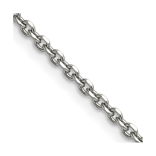 Chisel Stainless Steel Polished 2.7mm 20 inch Cable Chain