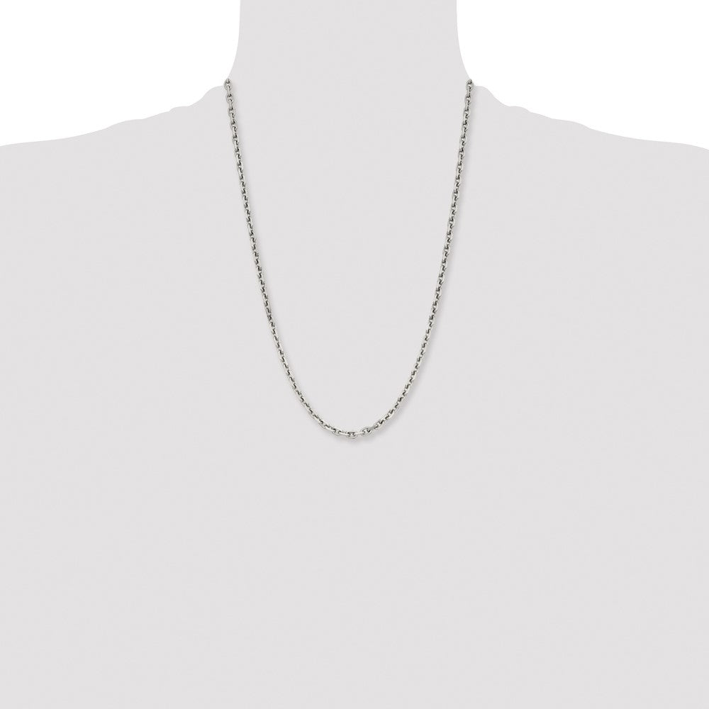 Chisel Stainless Steel Polished 5.3mm 24 inch Cable Chain