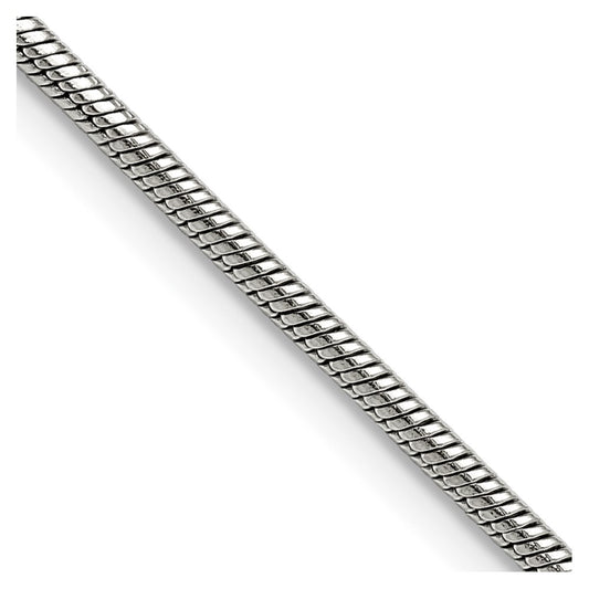 Chisel Stainless Steel Polished 2.4mm 24 inch Snake Chain