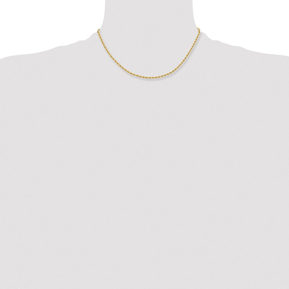 Chisel Stainless Steel Polished Yellow IP-plated 2.4mm 16 inch Rope Chain