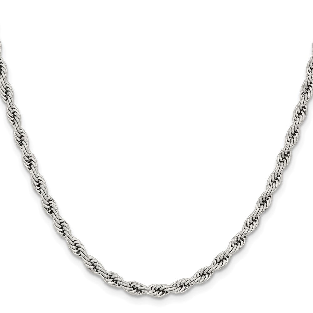 Chisel Stainless Steel Polished 4mm 24 inch Rope Chain