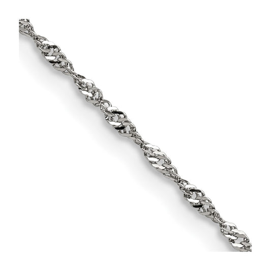 Chisel Stainless Steel Polished 2mm 22 inch Singapore Chain