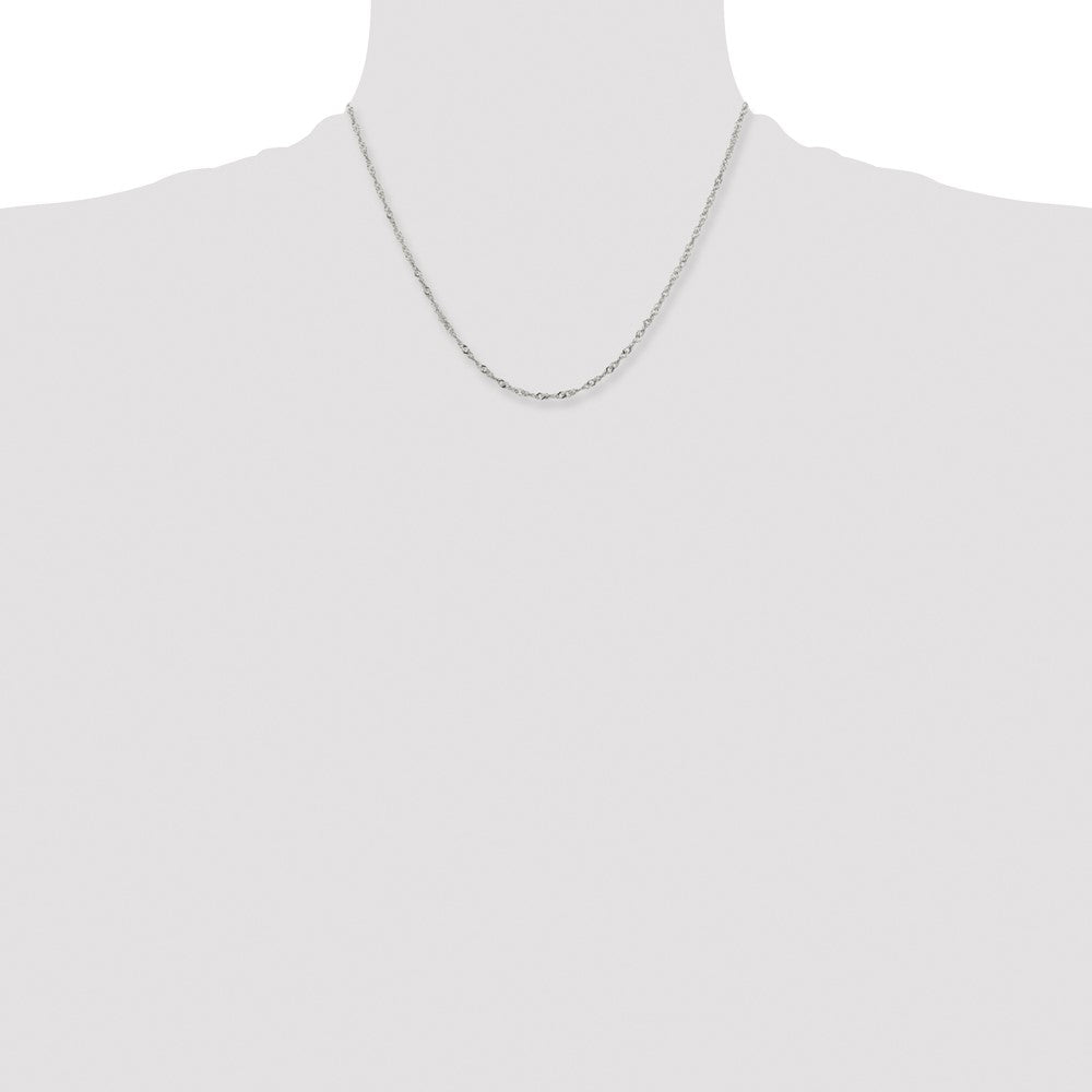 Chisel Stainless Steel Polished 2.5mm 18 inch Singapore Chain
