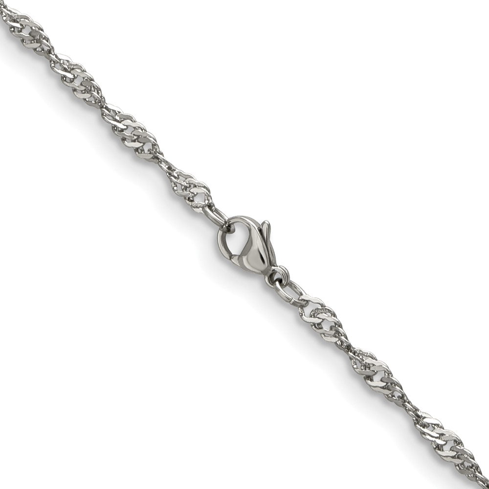 Chisel Stainless Steel Polished 3mm 20 inch Singapore Chain