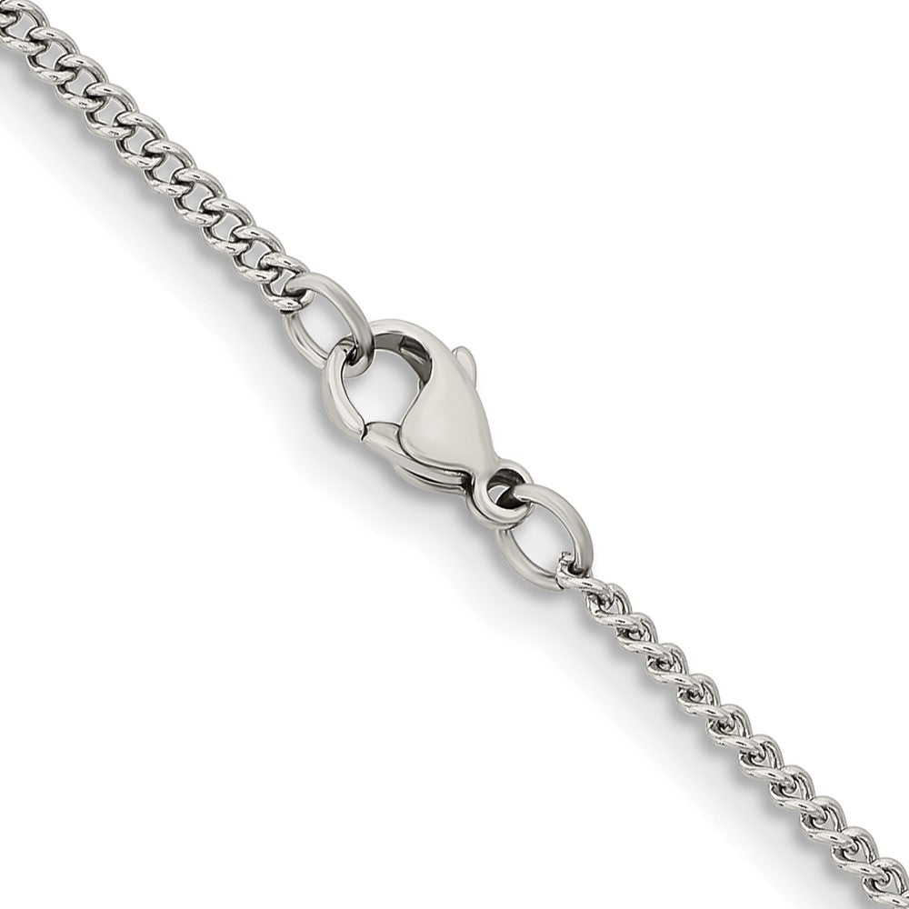 Chisel Stainless Steel Polished 2.25mm 24 inch Round Curb Chain