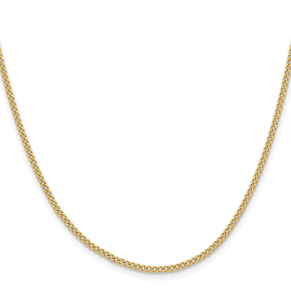Chisel Stainless Steel Polished Yellow IP-plated 2.25mm 24 inch Round Curb Chain