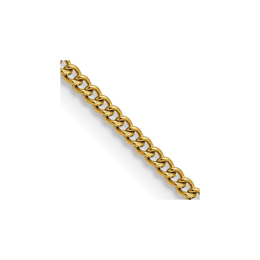 Chisel Stainless Steel Polished Yellow IP-plated 2.25mm 22 inch Round Curb Chain