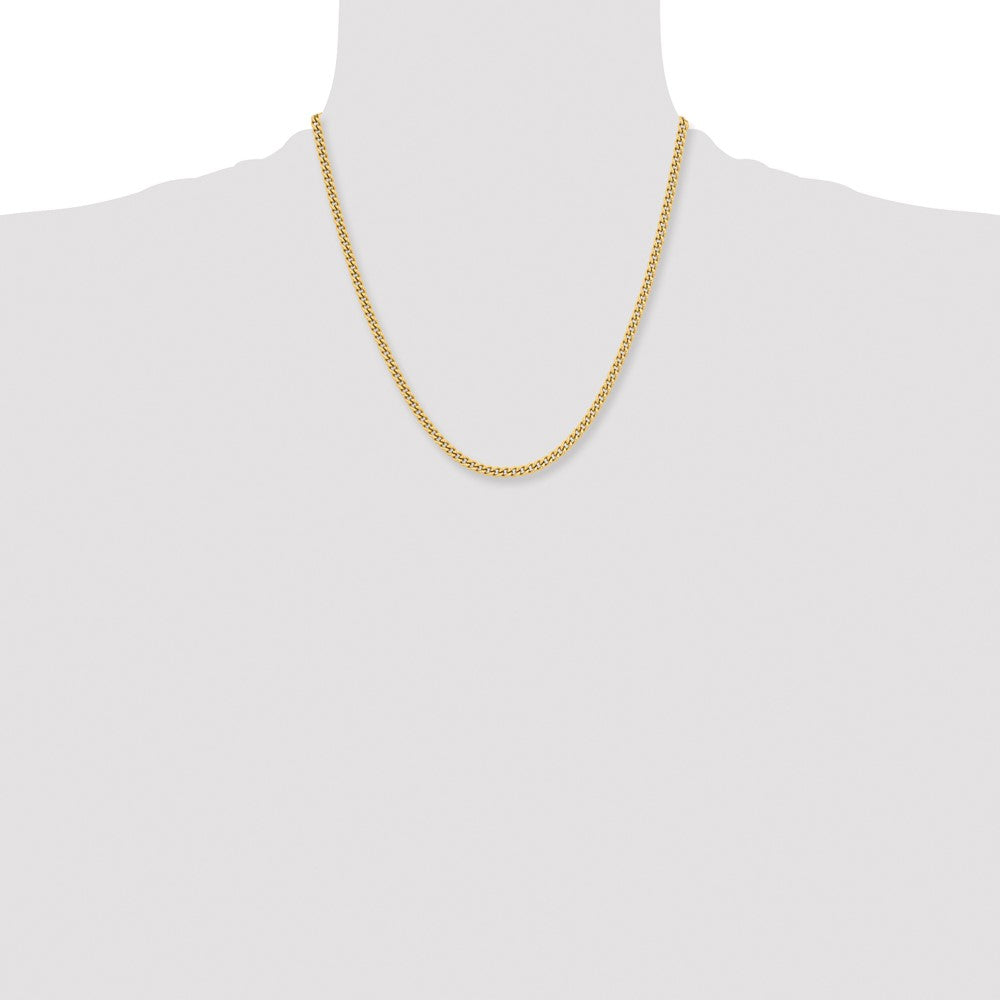 Chisel Stainless Steel Polished Yellow IP-plated 4mm 20 inch Round Curb Chain
