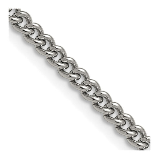 Chisel Stainless Steel Polished 4mm 20 inch Round Curb Chain