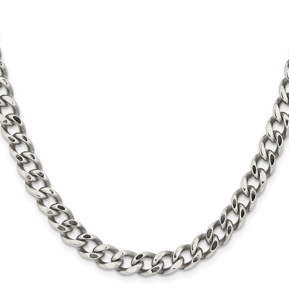 Chisel Stainless Steel Polished 7.5mm 22 inch Curb Chain