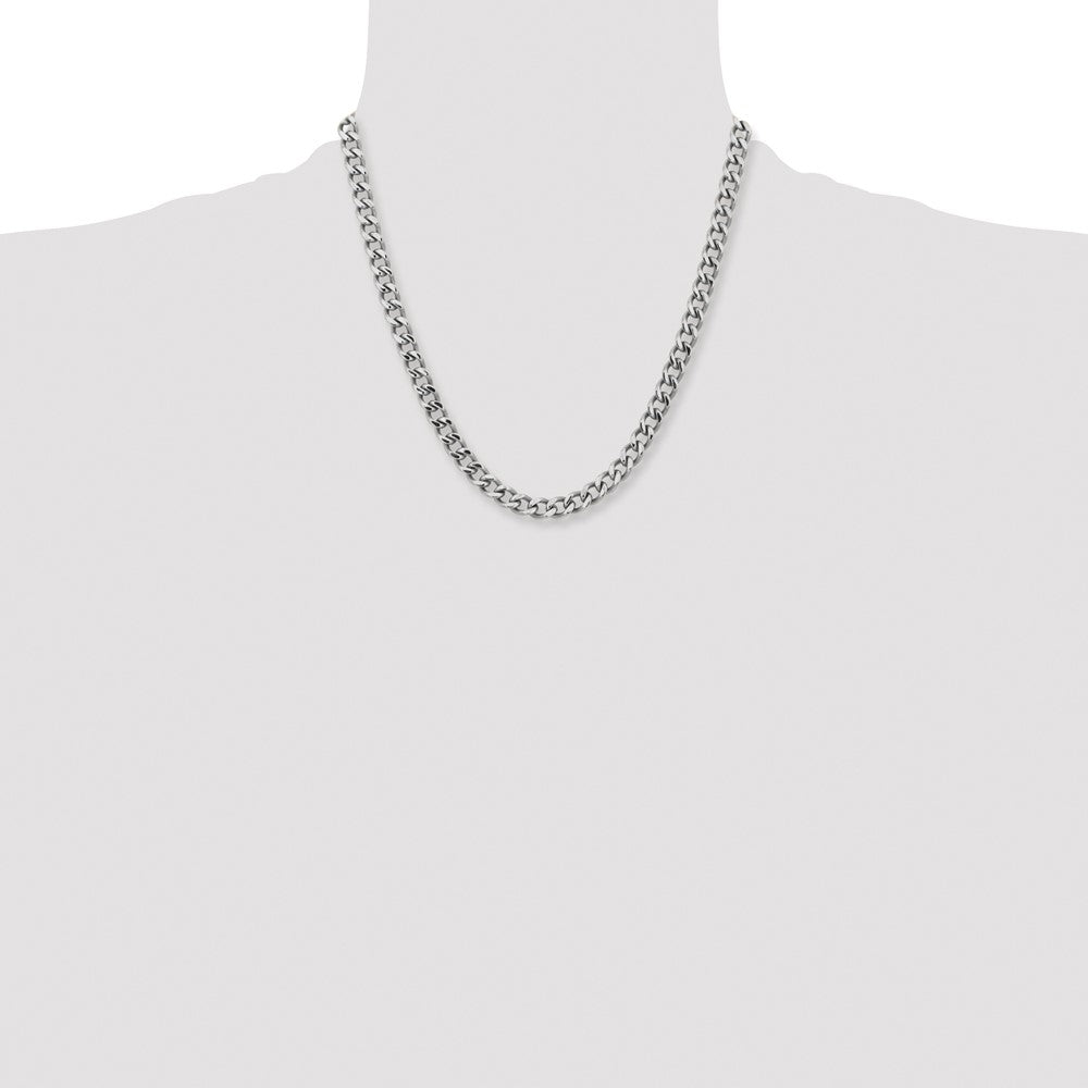 Chisel Stainless Steel Polished 7.5mm 20 inch Curb Chain