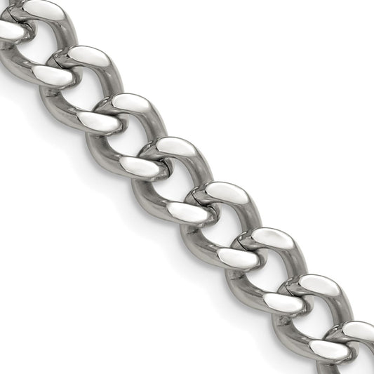Chisel Stainless Steel Polished 7.5mm 20 inch Curb Chain