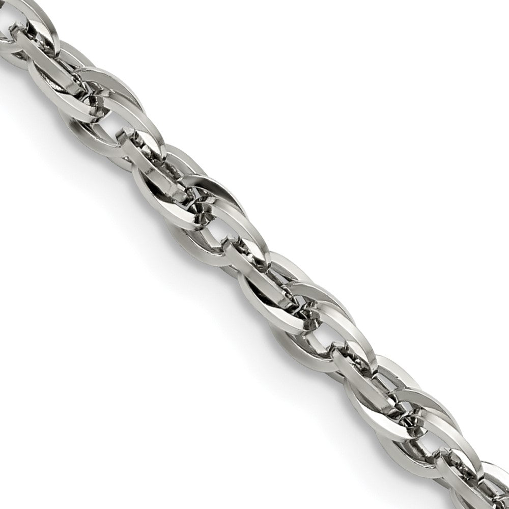 Chisel Stainless Steel Polished 4.2mm 20 inch Fancy Twisted Link Chain