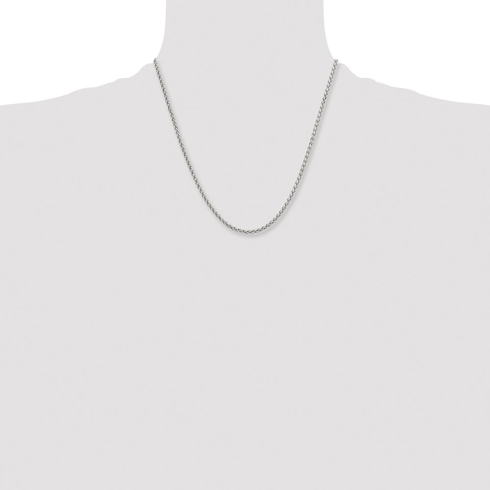 Chisel Stainless Steel Polished 3mm 20 inch Wheat Chain