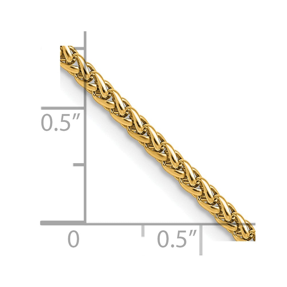 Chisel Stainless Steel Polished Yellow IP-plated 3mm 22 inch Wheat Chain