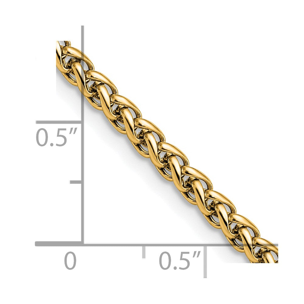 Chisel Stainless Steel Polished Yellow IP-plated 4mm 20 inch Wheat Chain