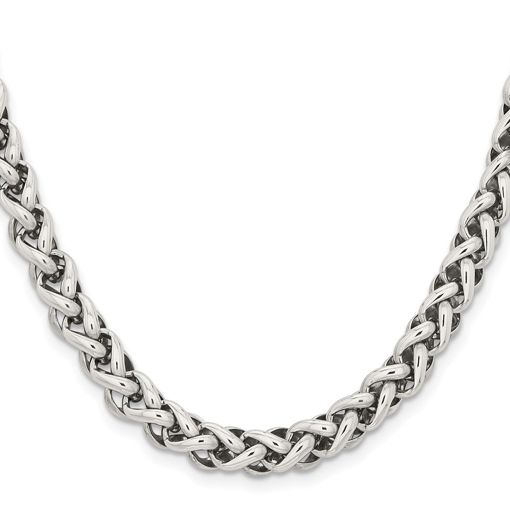 Chisel Stainless Steel Polished 24 inch Spiga Necklace