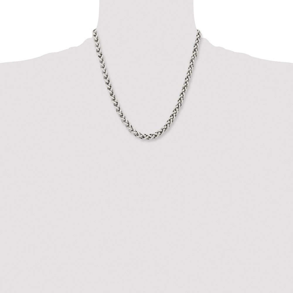 Chisel Stainless Steel Polished 20 inch Spiga Necklace