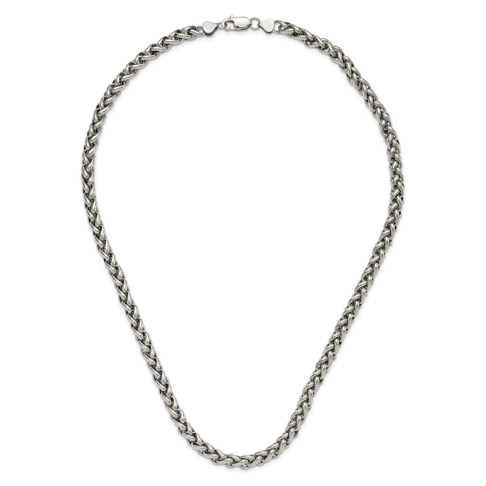 Chisel Stainless Steel Polished 24 inch Spiga Necklace