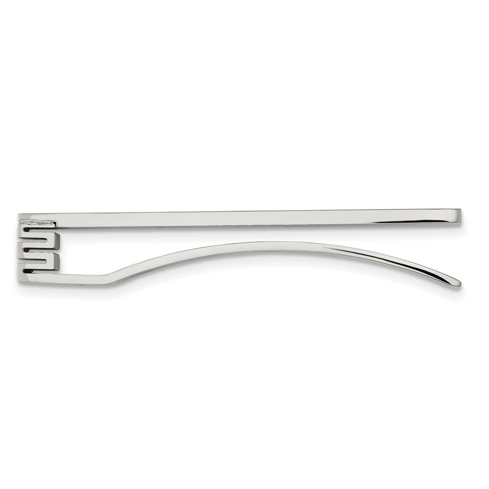 Chisel Stainless Steel Polished Yellow IP-plated .03 Carat Diamond Tie Bar