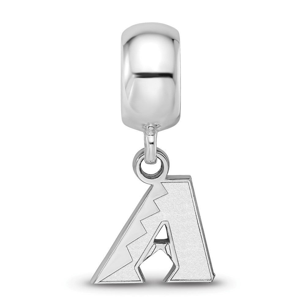Sterling Silver Rhodium-plated MLB Arizona Diamondbacks Extra Small Dangle Bead