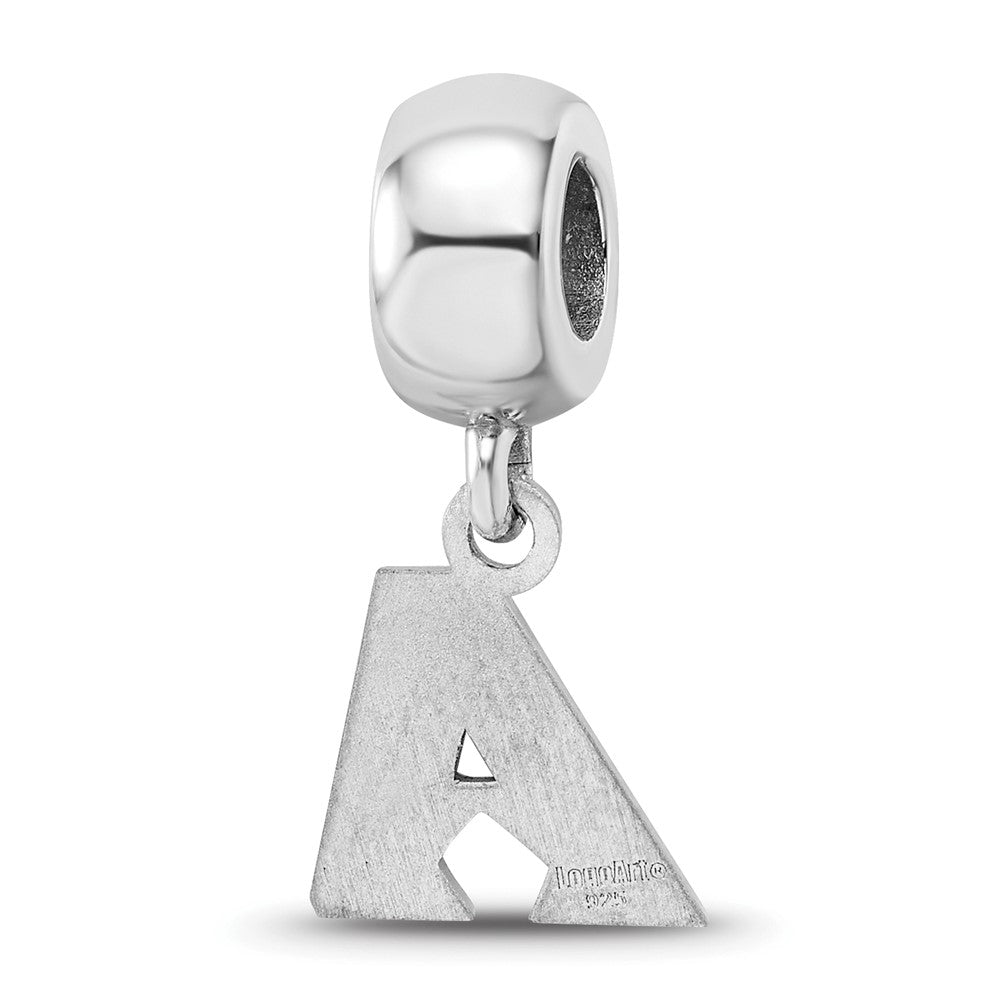 Sterling Silver Rhodium-plated MLB Arizona Diamondbacks Extra Small Dangle Bead