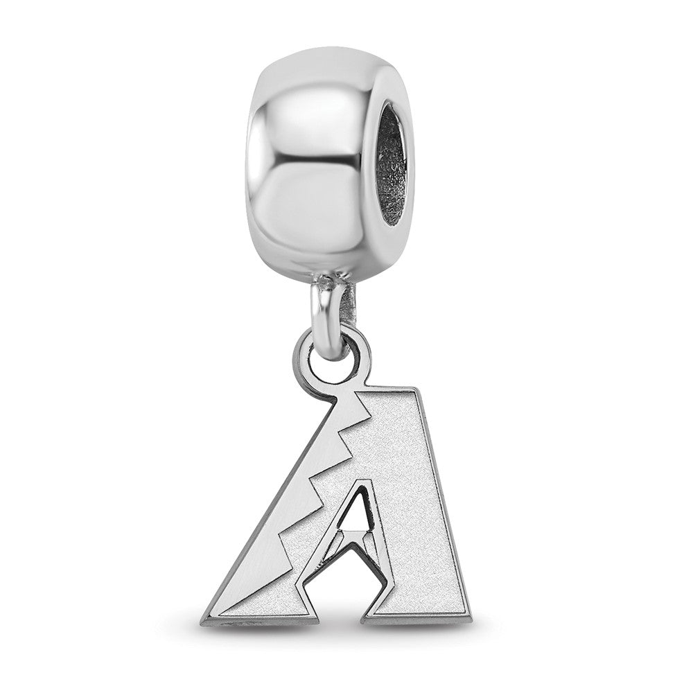 Sterling Silver Rhodium-plated MLB Arizona Diamondbacks Extra Small Dangle Bead