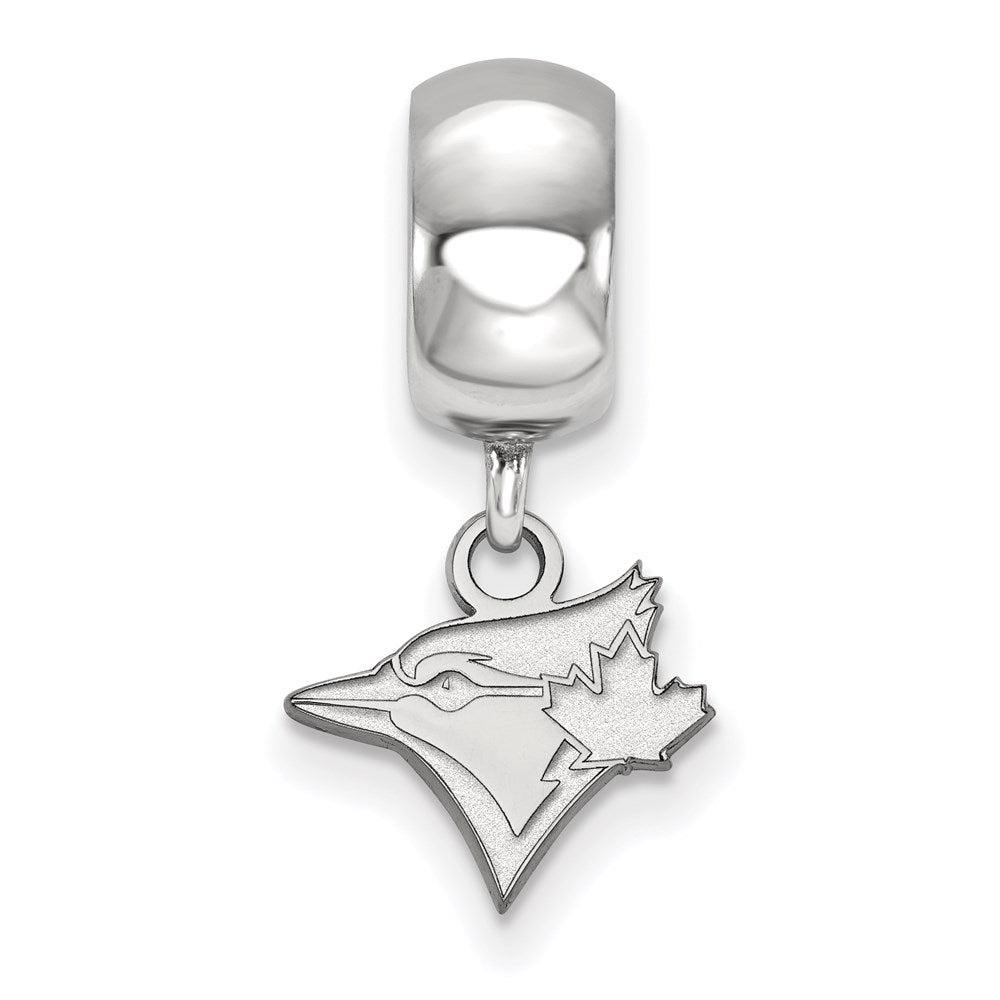 Sterling Silver Rhodium-plated MLB Toronto Blue Jays Bird Extra Small Dangle Bead