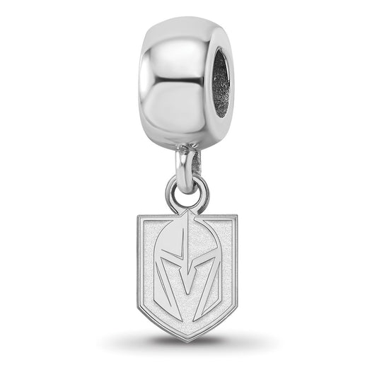 Sterling Silver Rhodium-plated NHL NHL Vegas Golden Knights Extra Small Dangle Bead Charm