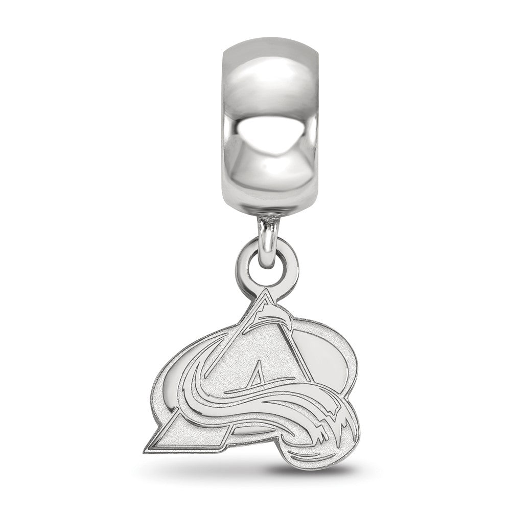 Sterling Silver Rhodium-plated NHL Colorado Avalanche Letter A Extra Small Dangle Bead