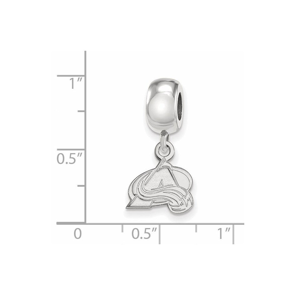 Sterling Silver Rhodium-plated NHL Colorado Avalanche Letter A Extra Small Dangle Bead
