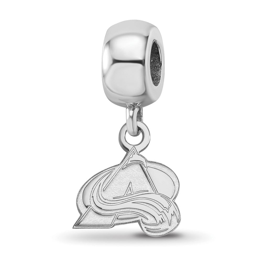 Sterling Silver Rhodium-plated NHL Colorado Avalanche Letter A Extra Small Dangle Bead
