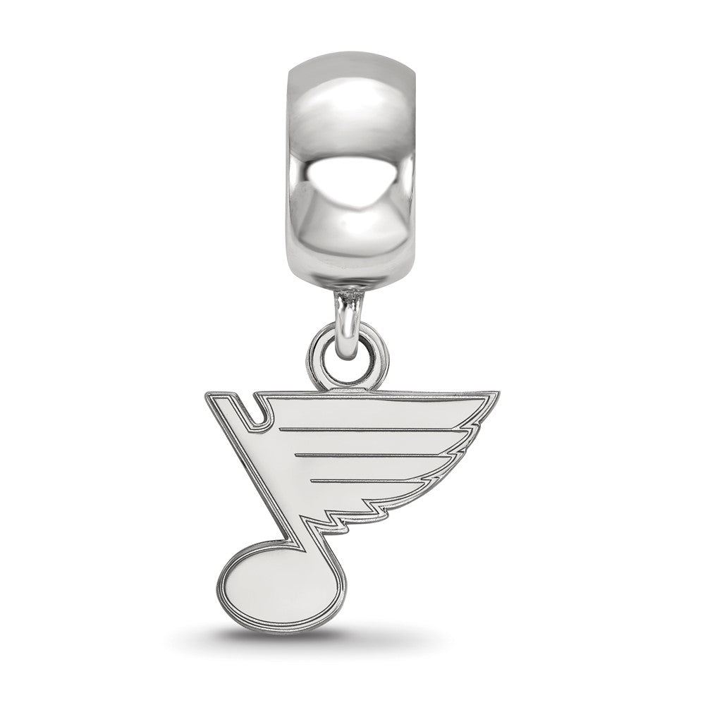 Sterling Silver Rhodium-plated NHL St. Louis Blues Extra Small Dangle Bead Charm