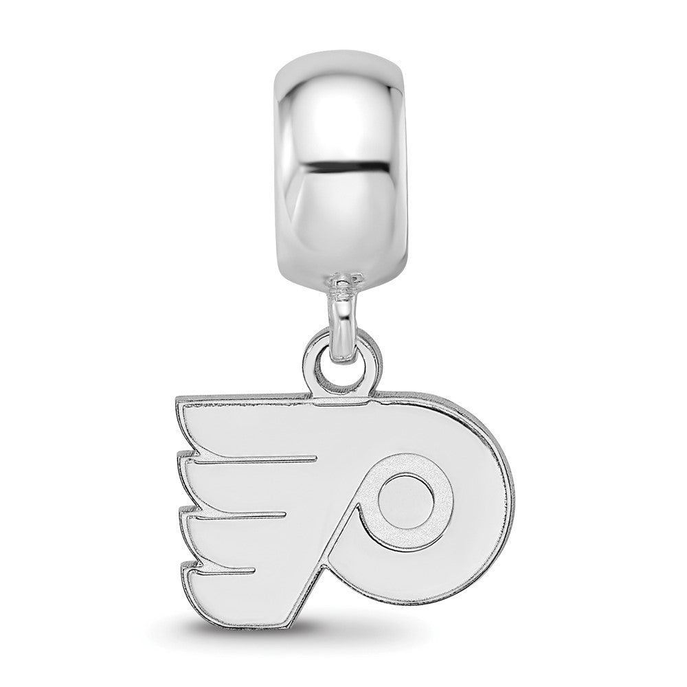 Sterling Silver Rhodium-plated NHL Philadelphia Flyers Extra Small Dangle Bead Charm