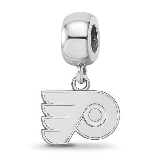 Sterling Silver Rhodium-plated NHL Philadelphia Flyers Extra Small Dangle Bead Charm
