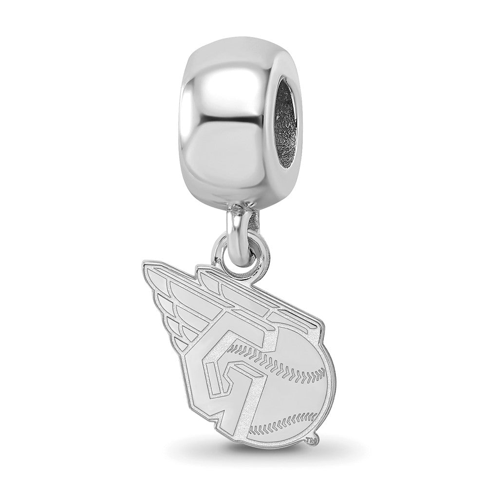 SS Rhodium-plated MLB Cleveland Guardians Extra Sm. Bead Dangle Cha