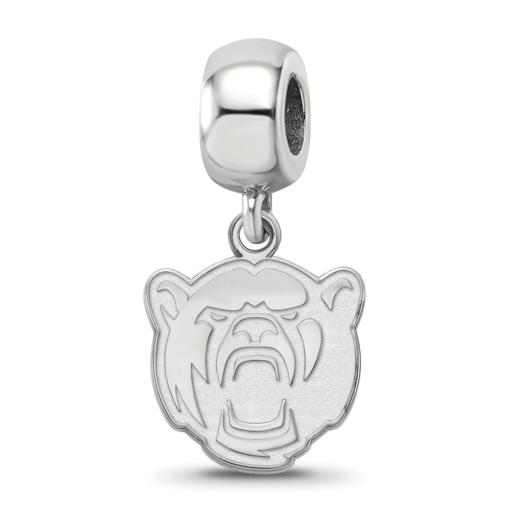 Sterling Silver Rhodium-plated Baylor University Small Dangle Bead Charm