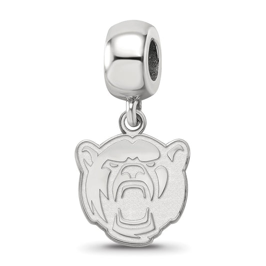 Sterling Silver Rhodium-plated Baylor University Small Dangle Bead Charm