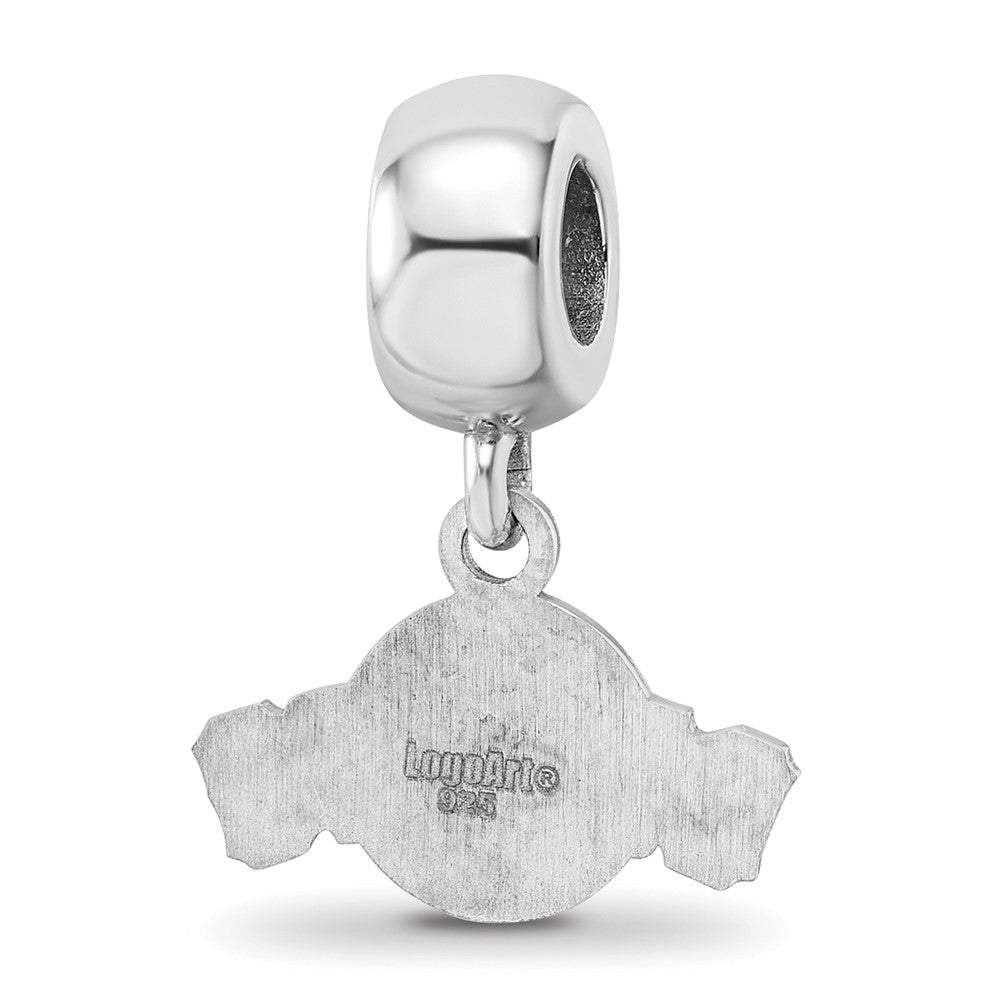 Sterling Silver Rhodium-plated MLB San Francisco Giants Baseball Extra Small Dangle Bead