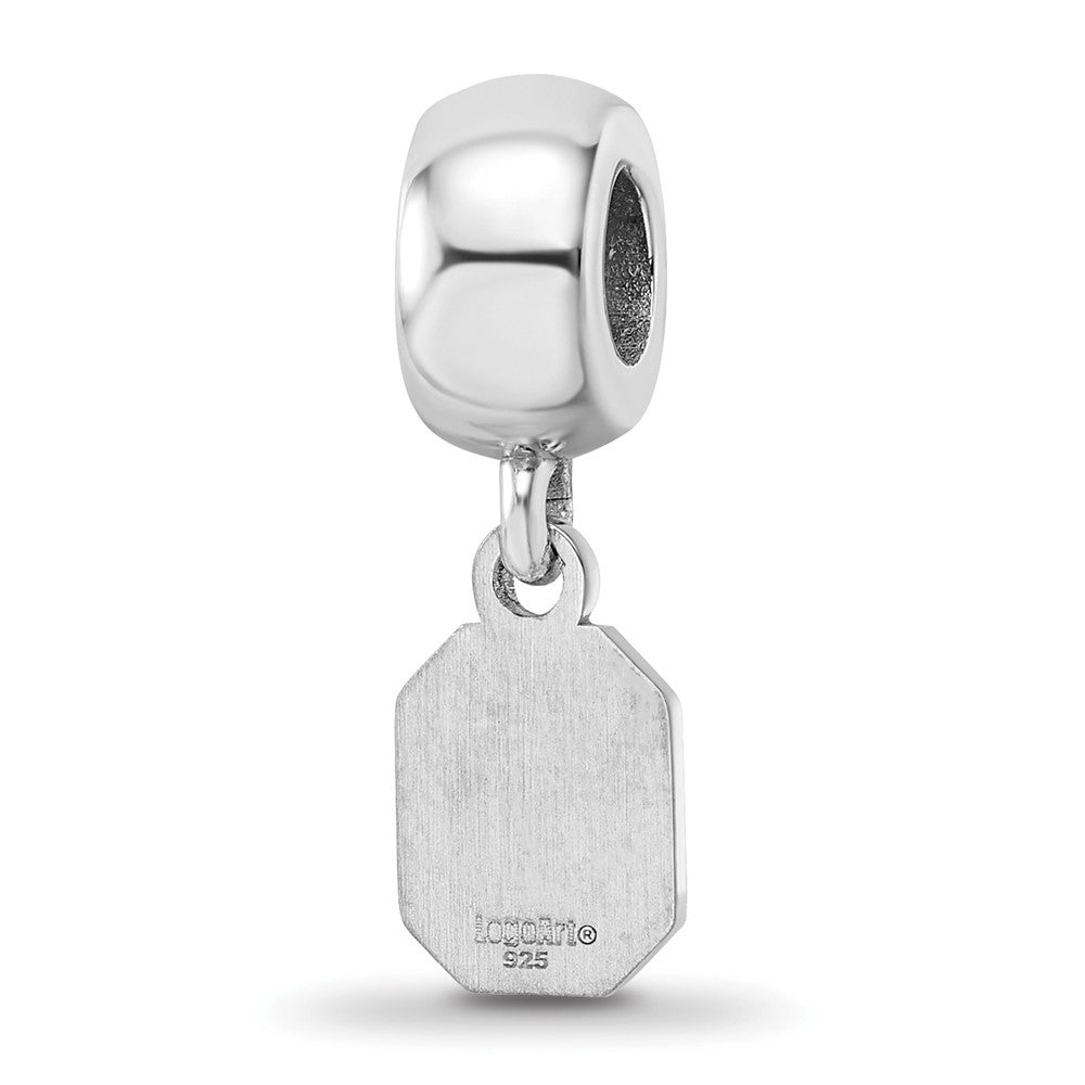 Sterling Silver Rhodium-plated The Ohio State University Letter O Extra Small Dangle Bead Charm