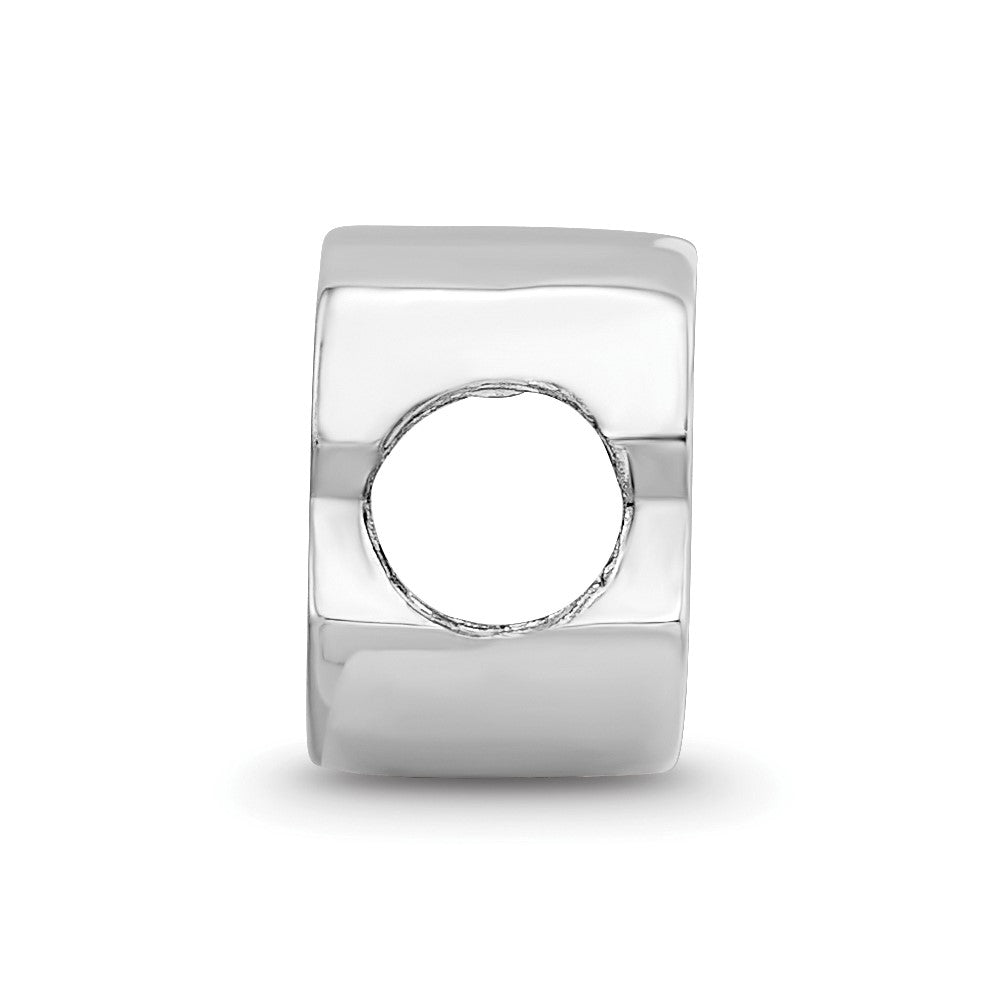 Sterling Silver Rhodium-plated NHL Montreal Canadiens Enameled Bead